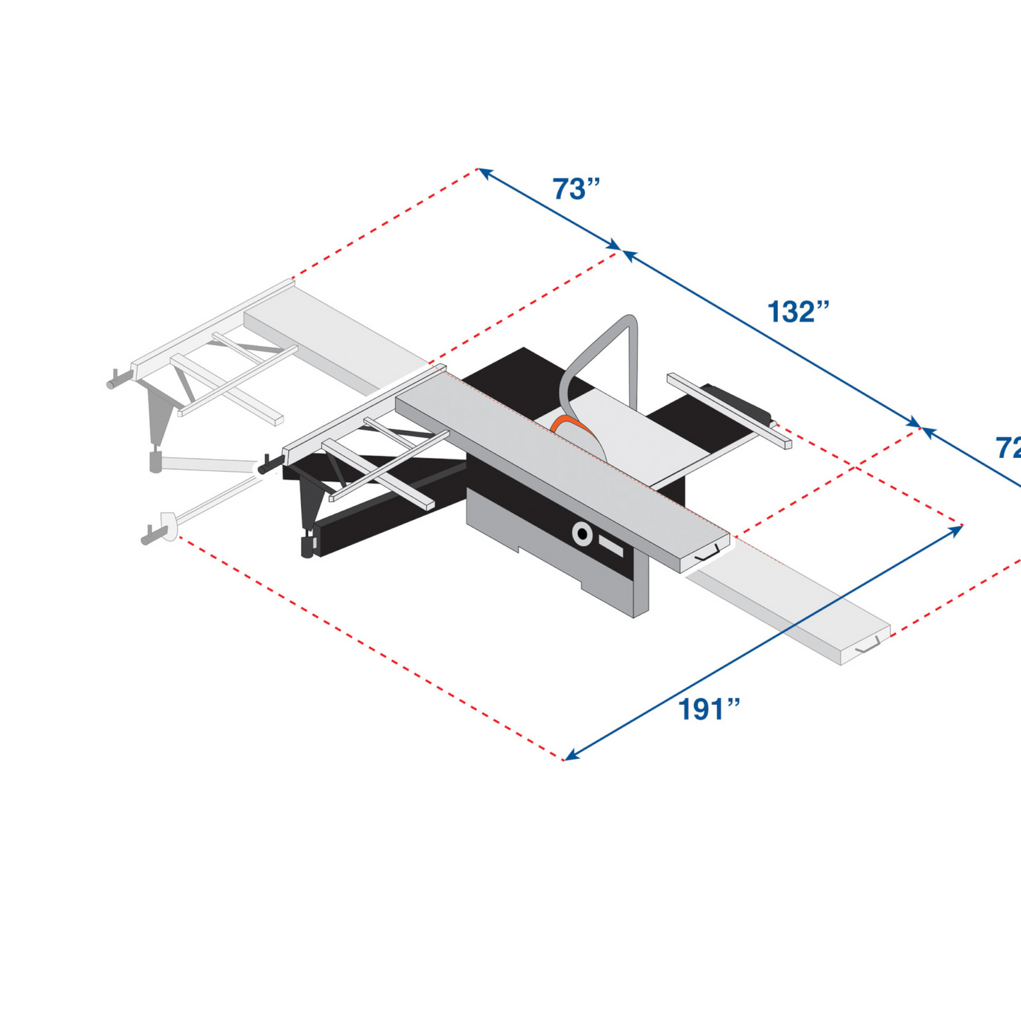 Maksiwa Sliding Panel Saw BMP3200IR Platinum