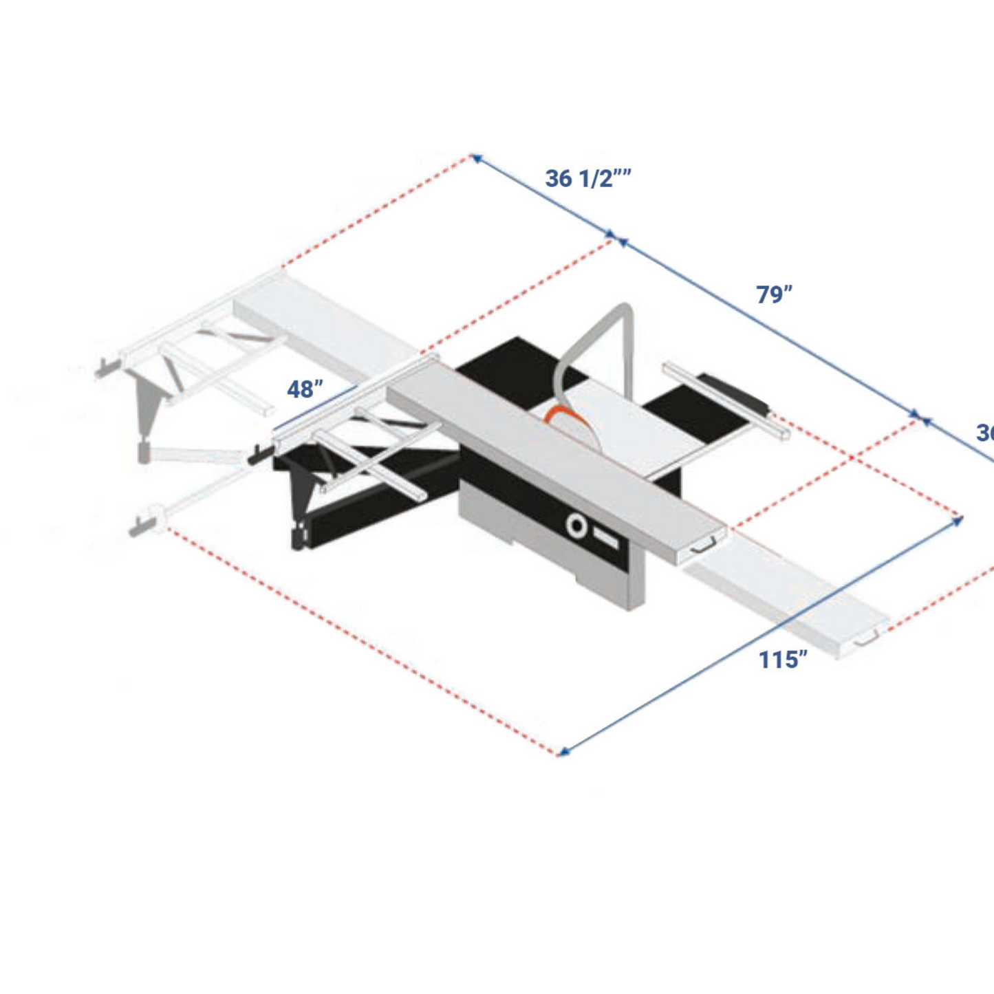 Maksiwa Sliding Panel Saw BMS1600IR Dado Edition