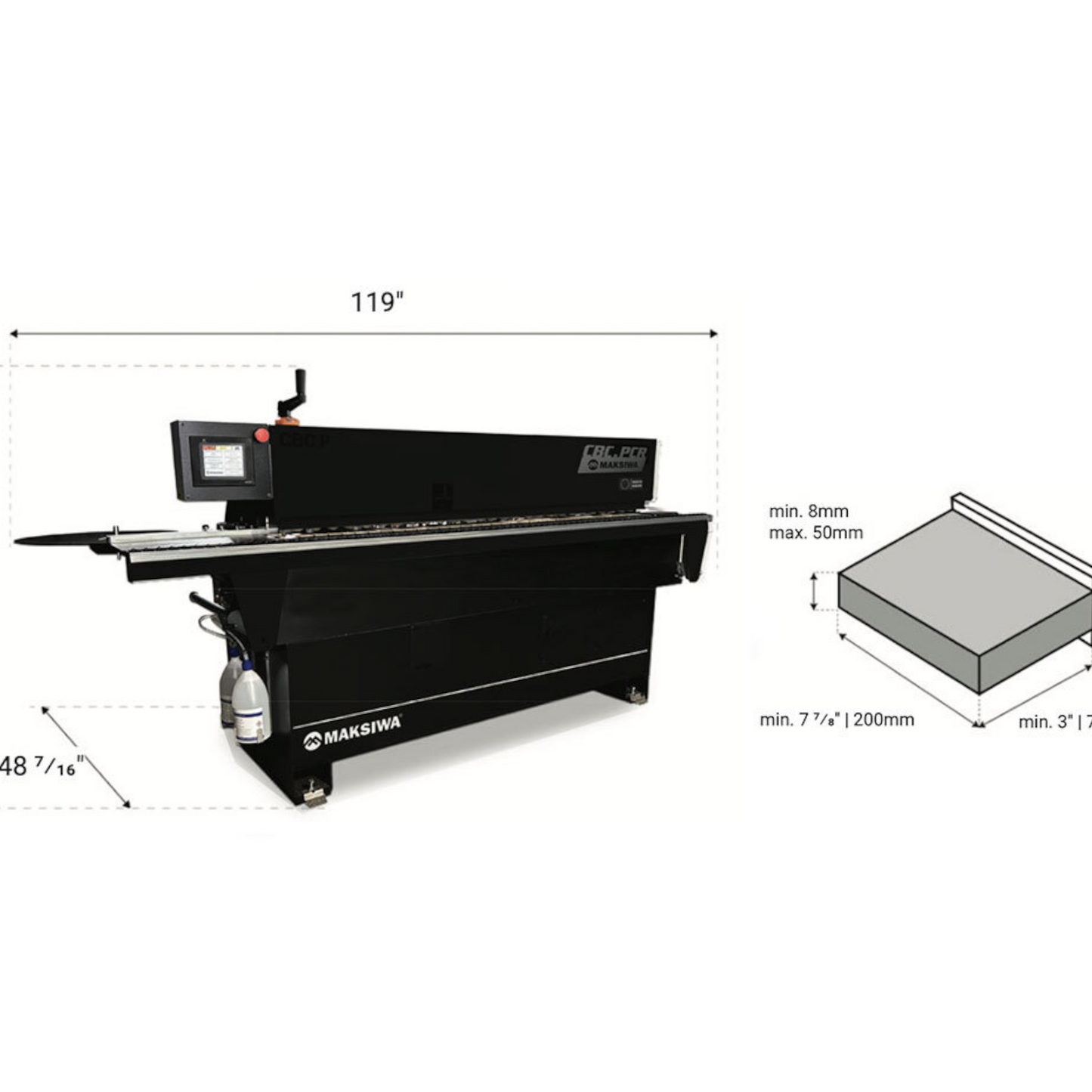 Maksiwa Automatic Edgebander CBCPCR Corner Rounding